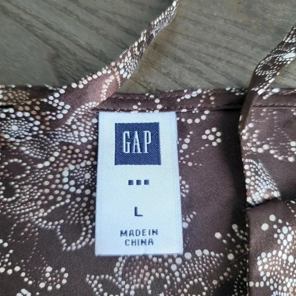 GAP Brown Floral wrap front cami tank top - Picture 10 of 11